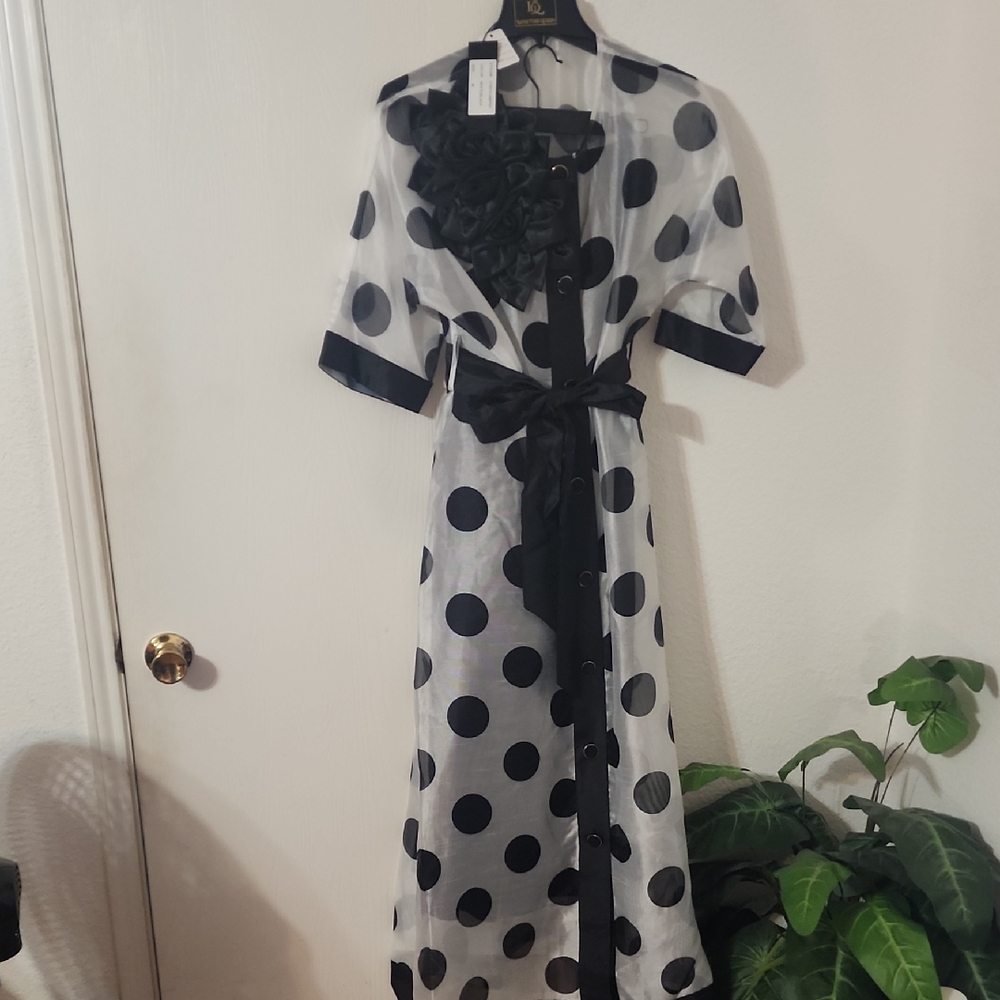 Chic Black and White Polka Dot 3-piece Set